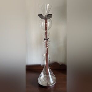 Elegant Glass Wine Decanter with Stand